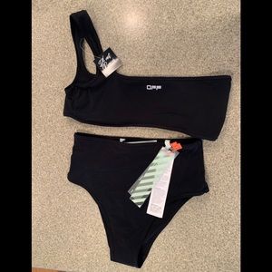 Off-White logo print bikini